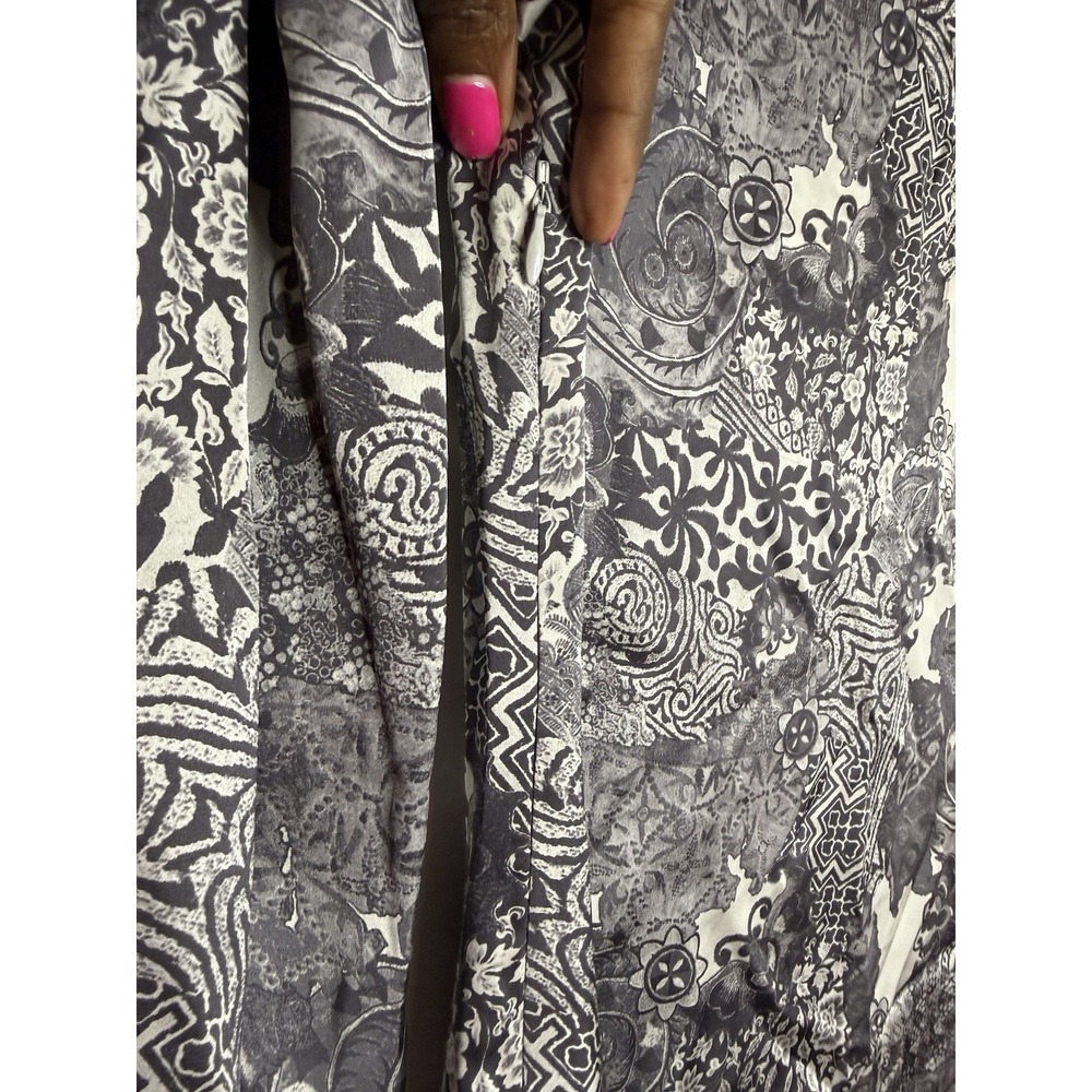 Shanghai Tang Silk Paisley Tunic Top Size 8 Glass Buttons Designer Chic - Picture 9 of 13